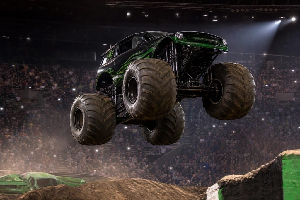Monster truck performing at Thomas & Mack Center in Las Vegas.