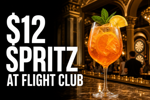 A citrus spritz cocktail at Flight Club Las Vegas promoted for $12 through Aug. 2.