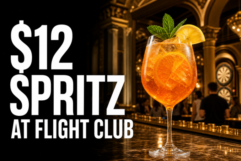A citrus spritz cocktail at Flight Club Las Vegas promoted for $12 through Aug. 2.