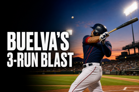 Las Vegas Aviators batter hitting a three-run home run at Las Vegas Ballpark