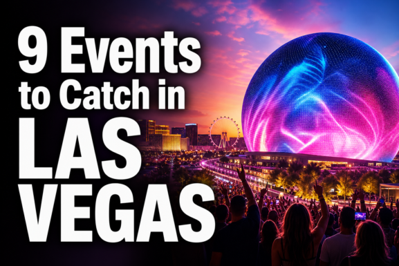 Las Vegas Strip and Sphere glowing at dusk for a July 30u201331, 2026 event roundup