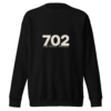 702 Premium Crewneck black alternate front view