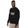 702 Premium Crewneck black left-front view