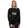 702 Premium Crewneck black lifestyle front view
