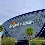Exterior view of Allegiant Stadium in Las Vegas
