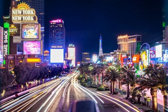 Las Vegas Strip skyline at night