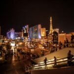 Las Vegas at night illustrating hotel and trip planning expenses