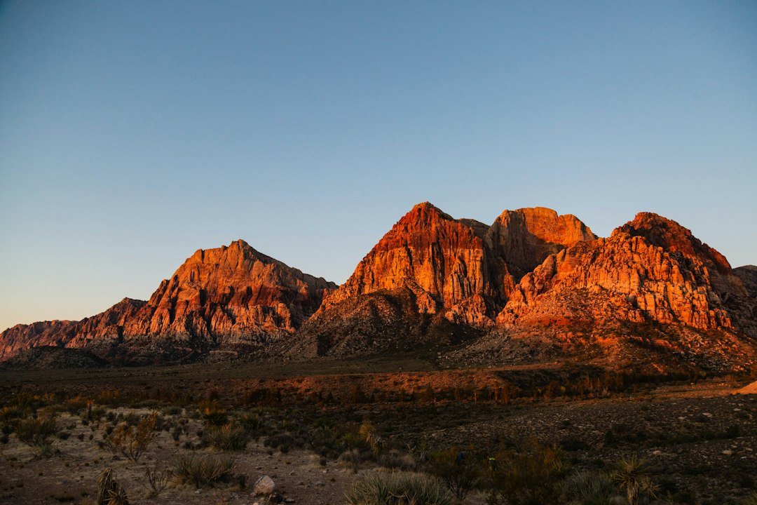 Sandstone rock formations at Red Rock Canyon west of Las Vegas