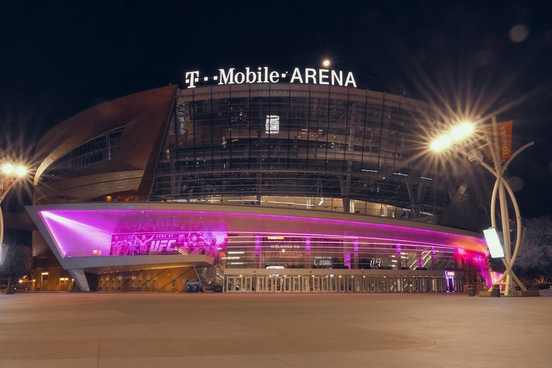 T-Mobile Arena in Las Vegas at night