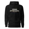 VEGAS AFTER DARK premium black hoodie front view