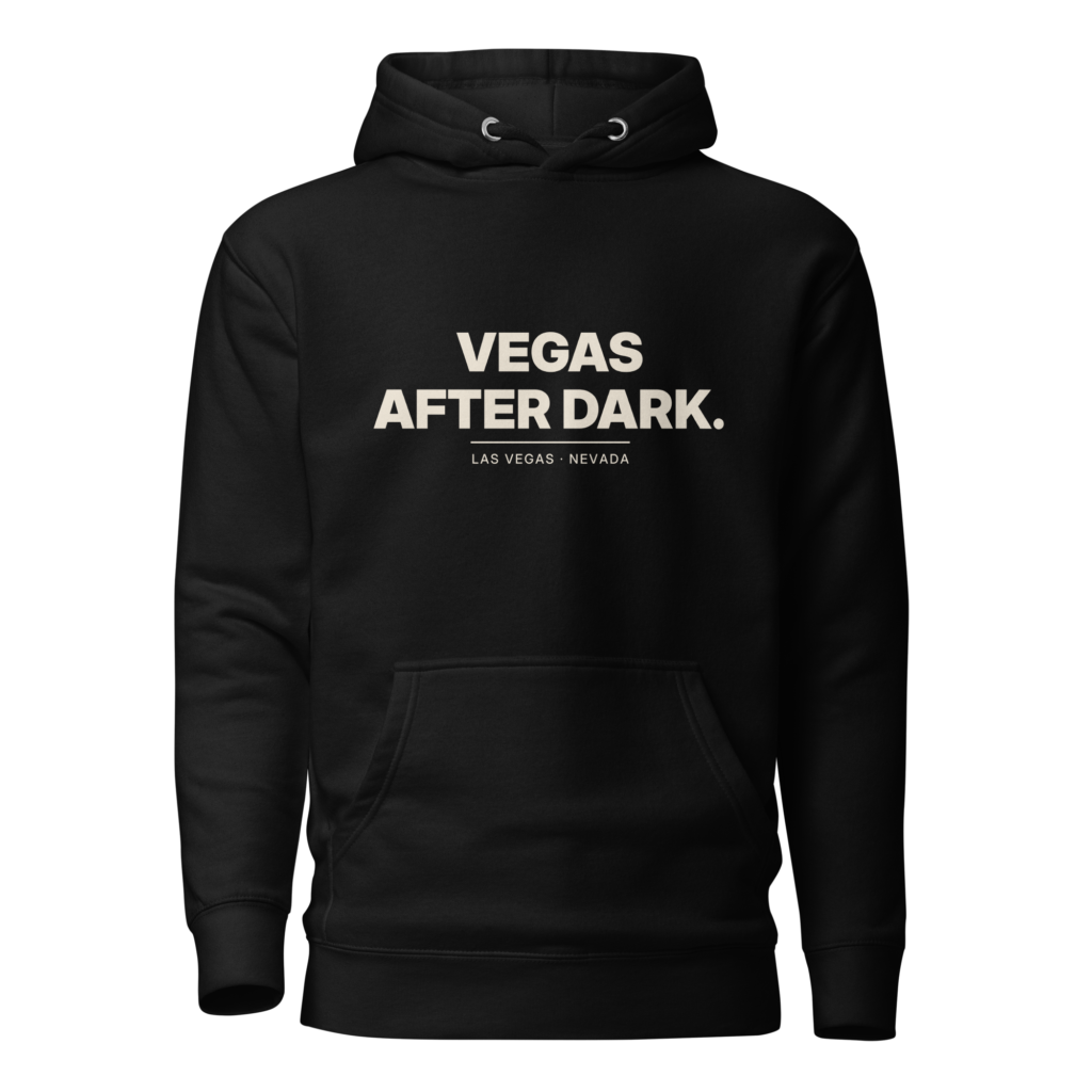 VEGAS AFTER DARK Premium Hoodie — WassupVegas Winter Drop 01